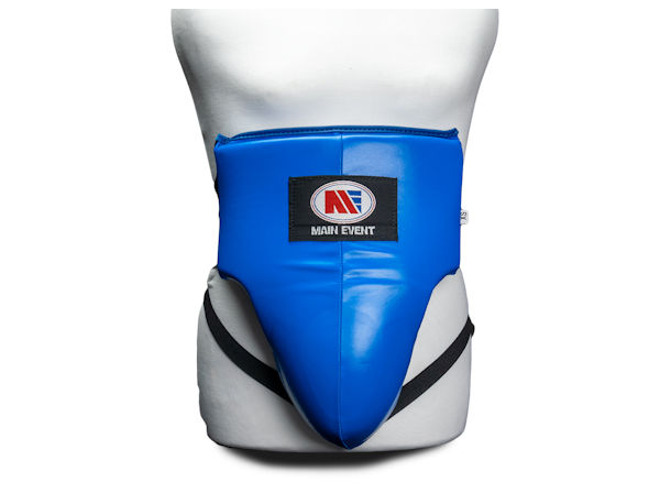 Main Event Boxing Leather Junior Youth Groin Guard Blue